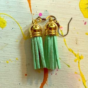 Light blue ear rings